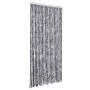 Cortina mosquitera de chenilla plateada 100x220 cm