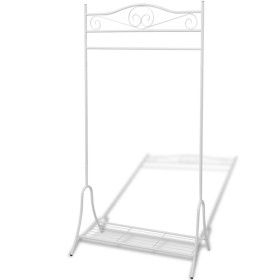 Kleiderständer aus weißem Stahl von vidaXL, Kommoden-Organizer und Bar-Kleiderbügel - Ref: Foro24-242999, Preis: 51,95 €, Rab...
