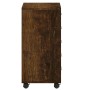 Cajonera con ruedas madera contrachapada roble ahumado