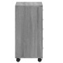 Cajonera con ruedas madera contrachapada gris Sonoma