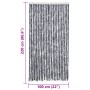 Cortina mosquitera de chenilla plateada 100x220 cm