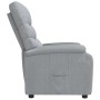Sillón reclinable de tela gris claro