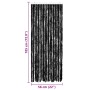 Cortina mosquitera de chenilla gris antracita 56x185 cm