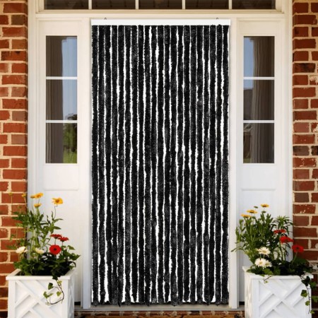 Cortina mosquitera de chenilla gris antracita 90x220 cm