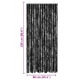 Cortina mosquitera de chenilla gris antracita 90x220 cm