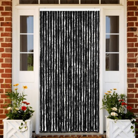Cortina mosquitera de chenilla gris antracita 100x220 cm