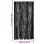 Cortina mosquitera de chenilla gris antracita 100x220 cm