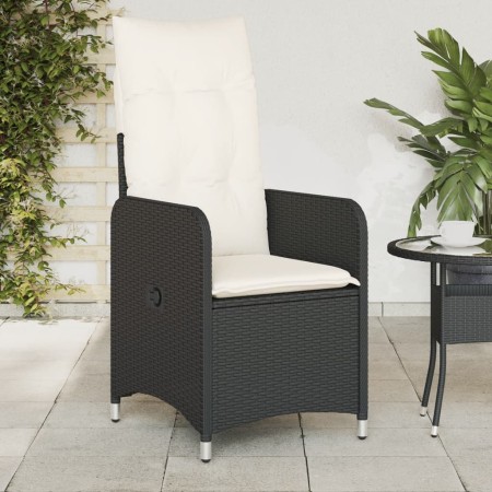 Sillones reclinable jardín cojines 2 uds ratán sintético negro en Sillas de jardín | Comprar online en Foro24
