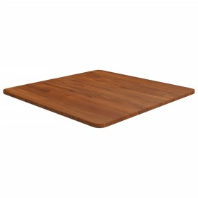 Tablero de mesa cuadrada madera roble marrón oscuro 60x60x1,5cm