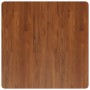 Tablero de mesa cuadrada madera roble marrón oscuro 80x80x1,5cm