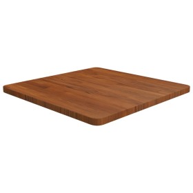 Tablero de mesa cuadrada madera roble marrón oscuro 60x60x2,5cm