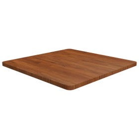 Tablero de mesa cuadrada madera roble marrón oscuro 70x70x2,5cm