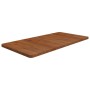 Encimera baño madera maciza tratada marrón oscuro 100x50x2,5 cm