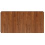 Encimera baño madera maciza tratada marrón oscuro 100x50x2,5 cm