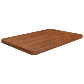 Encimera baño madera maciza tratada marrón oscuro 60x40x2,5 cm