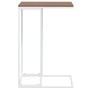 Mesa auxiliar de madera contrachapada blanco 40x30x59 cm