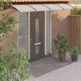 Black polycarbonate door canopy 400x100 cm by vidaXL, Awnings - Ref: Foro24-153600, Price: 124,74 €, Discount: %