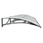 Schwarzes Polycarbonat-Türvordach 400 x 100 cm von vidaXL, Markisen - Ref: Foro24-153600, Preis: 122,33 €, Rabatt: %