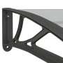 Schwarzes Polycarbonat-Türvordach 400 x 100 cm von vidaXL, Markisen - Ref: Foro24-153600, Preis: 122,33 €, Rabatt: %