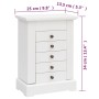 Schmuckkasten mit Spiegel aus MDF 25x13,5x34 cm von vidaXL, Schmuckständer - Ref: Foro24-245753, Preis: 60,73 €, Rabatt: %