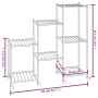 Soporte para flores con ruedas hierro negro 83x25x83,5 cm
