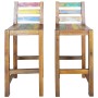 Küchenhocker 2 Einheiten recyceltes Massivholz von vidaXL, Küchenhocker - Ref: Foro24-245800, Preis: 183,53 €, Rabatt: %