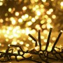 Tira de luces de racimo con 2000 LEDs PVC blanco cálido 17 m