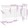 Cubierta para radiador MDF blanco 152x19x81,5 cm