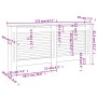 Cubierta para radiador MDF blanco 172x19x81,5 cm
