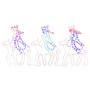 Figura de Navidad de los Reyes Magos con 504 LED 70x50 cm