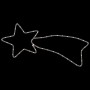 Figura de estrella de Navidad con 48 LED blanco cálido 65x28 cm