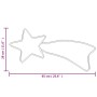 Figura de estrella de Navidad con 48 LED blanco cálido 65x28 cm