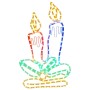 Figura de velas de Navidad con 144 LED 70x42 cm