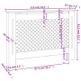 Cubierta para radiador MDF blanco 112x19x81,5 cm