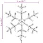Figura de Navidad copo de nieve 144 LEDs blanco cálido 59x59 cm