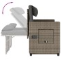 Sillón reclinable de jardín con cojines ratán sintético gris en Bancos de jardín | Comprar online en Foro24
