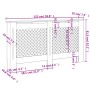 Cubierta para radiador MDF blanco 152x19x81,5 cm