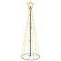 Árbol de Navidad cónico 108 LED blanco cálido 70x180 cm