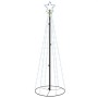 Árbol de Navidad cónico 108 LED blanco frío 70x180 cm