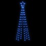 Árbol de Navidad cónico 108 LED azul 70x180 cm