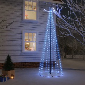 Árbol de Navidad cónico 310 LED azul 100x300 cm