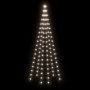 Árbol de Navidad en asta de bandera 108 LED blanco frío 180cm