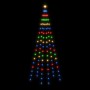 Árbol de Navidad en asta de bandera 108 LED de colores 180 cm