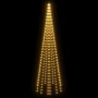 Árbol de Navidad en asta de bandera 310 LED blanco cálido 300cm