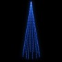 Árbol de Navidad en asta de bandera 732 LED azul 500 cm