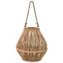 Portavelas colgante de mimbre natural de vidaXL, Candelabros - Ref: Foro24-246819, Precio: 54,87 €, Descuento: %