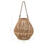 Portavelas colgante de mimbre natural de vidaXL, Candelabros - Ref: Foro24-246819, Precio: 54,87 €, Descuento: %