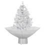 Árbol de Navidad con nieve con base en paraguas blanco 75 cm