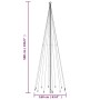 Árbol de Navidad con pincho 732 LED blanco frío 500 cm
