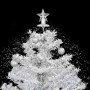 Árbol de Navidad con nieve con base en paraguas blanco 75 cm